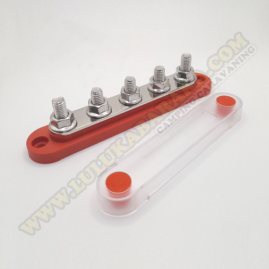 Busbar 150A 5P M8 Rojo