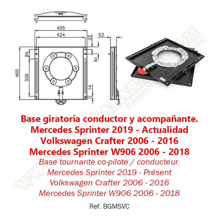 Bases Giratorias CTA (varios modelos)