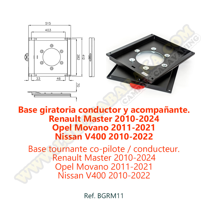 Bases Giratorias CTA (varios modelos)
