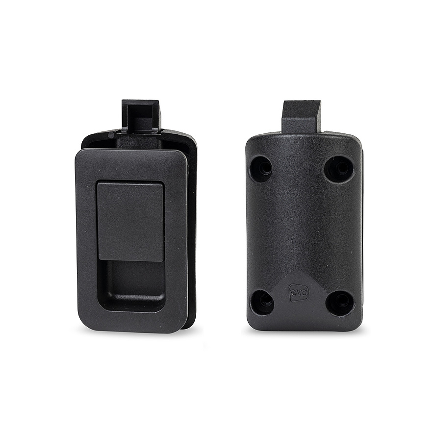 Cierre armarios rectangular negro 2