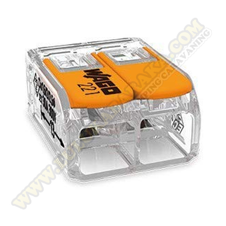 Conector para derivación 6mm² transparente 2 vías