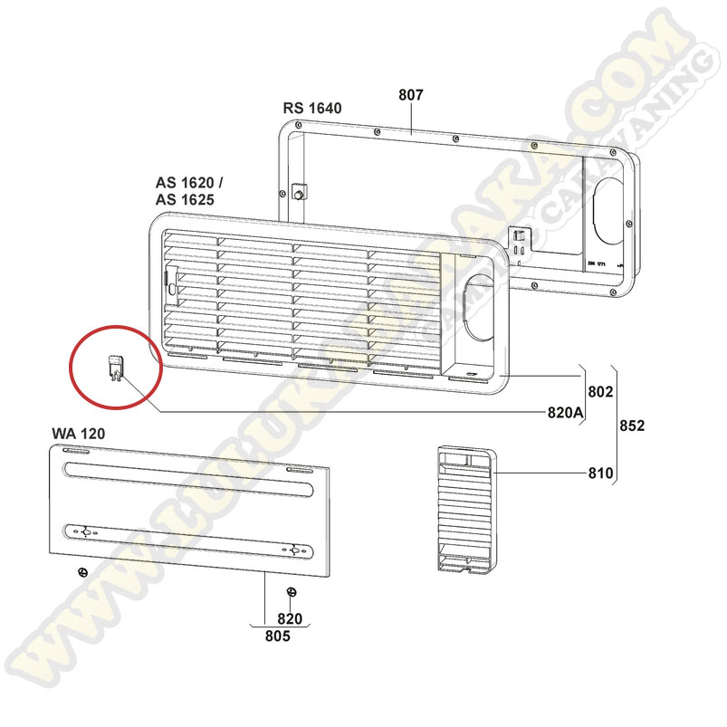 Cursor deslizante para rejilla ventilación blanca