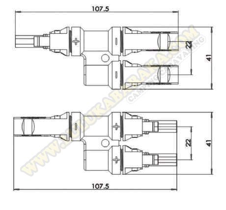 Conector MC4 doble