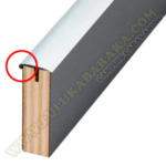 Canto T semiperfilado gris plata 5 m.