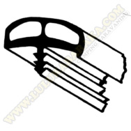 Canto T antigolpes semiperfilado gris plata  5 m.