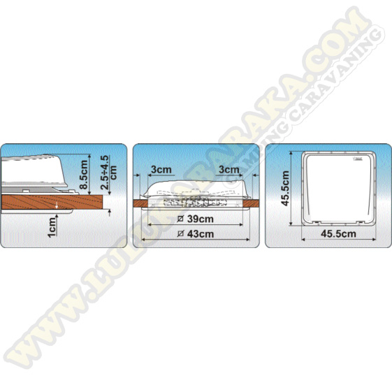 Claraboya Fiamma Vent 160 Crystal