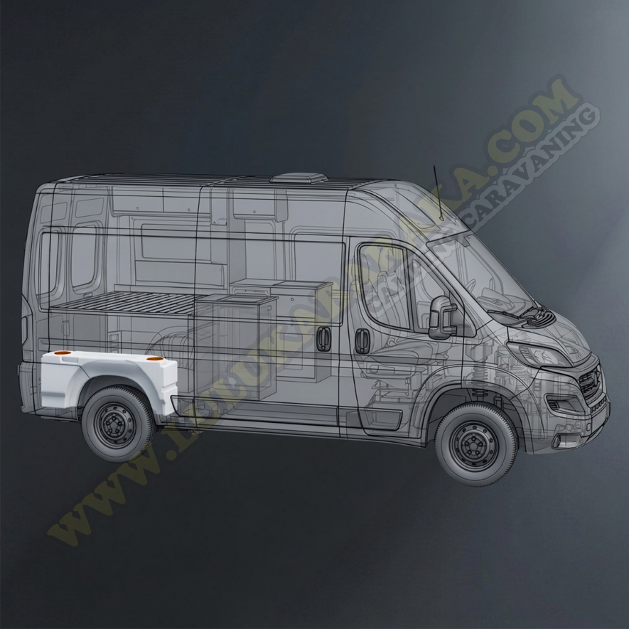 Depósito paso de rueda 125L Ducato y + (48cm alto)