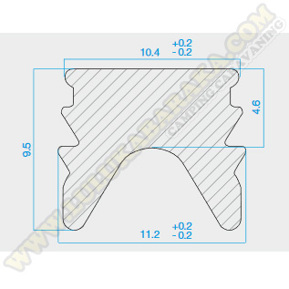 Difusor para tira Led 10,4mm