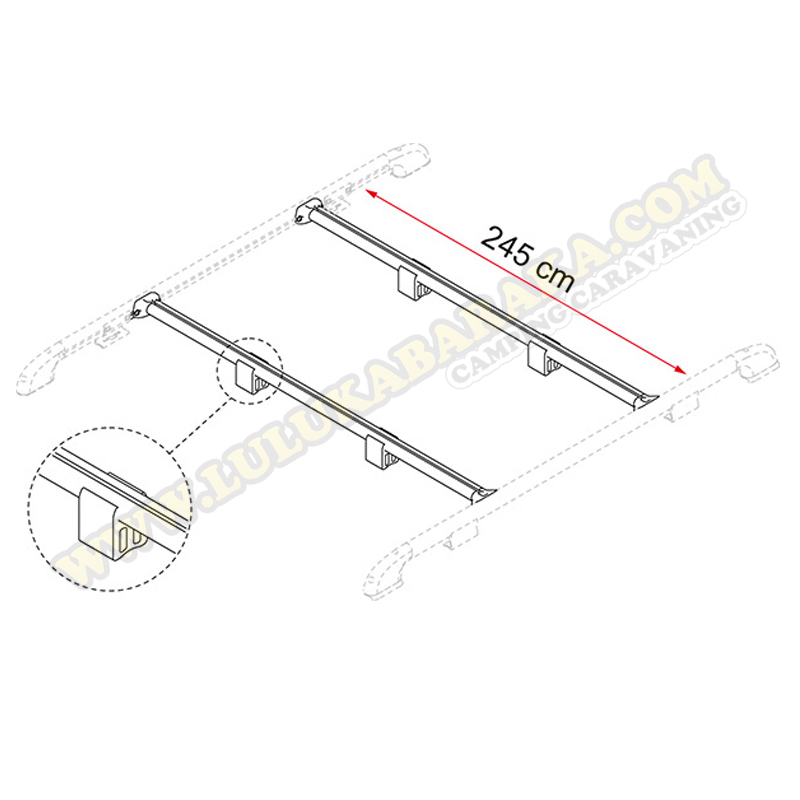 Fixing-Bar Rail Fiamma (2 unidades)