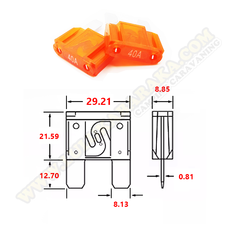 Fusible Maxi 40 hasta 100amp