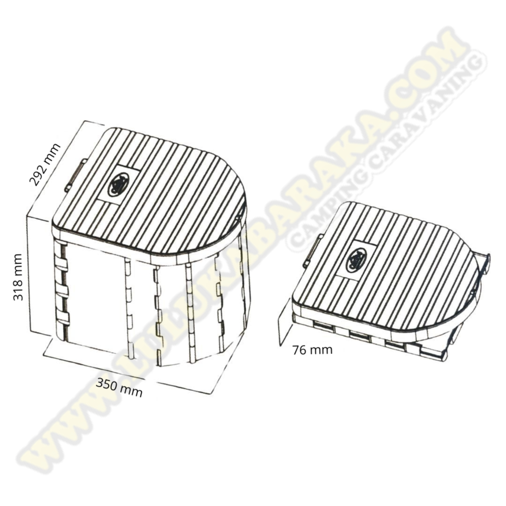 Inodoro plegable mini negro