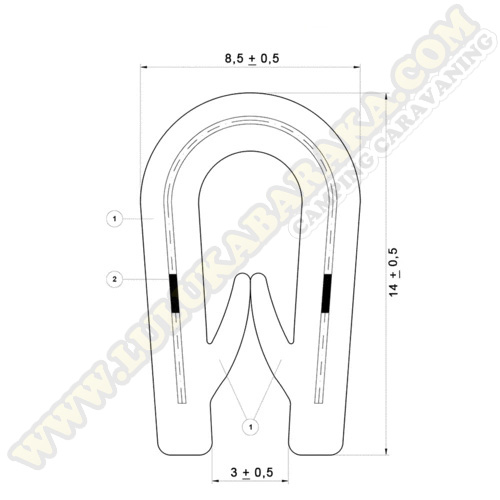 Junta remate chapa 2-5mm