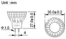 Led MR-11 8SMD WW (blanco cálido)