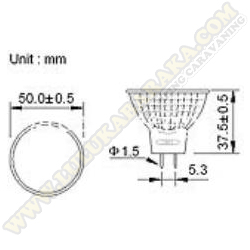 Led MR-16 10SMD WW