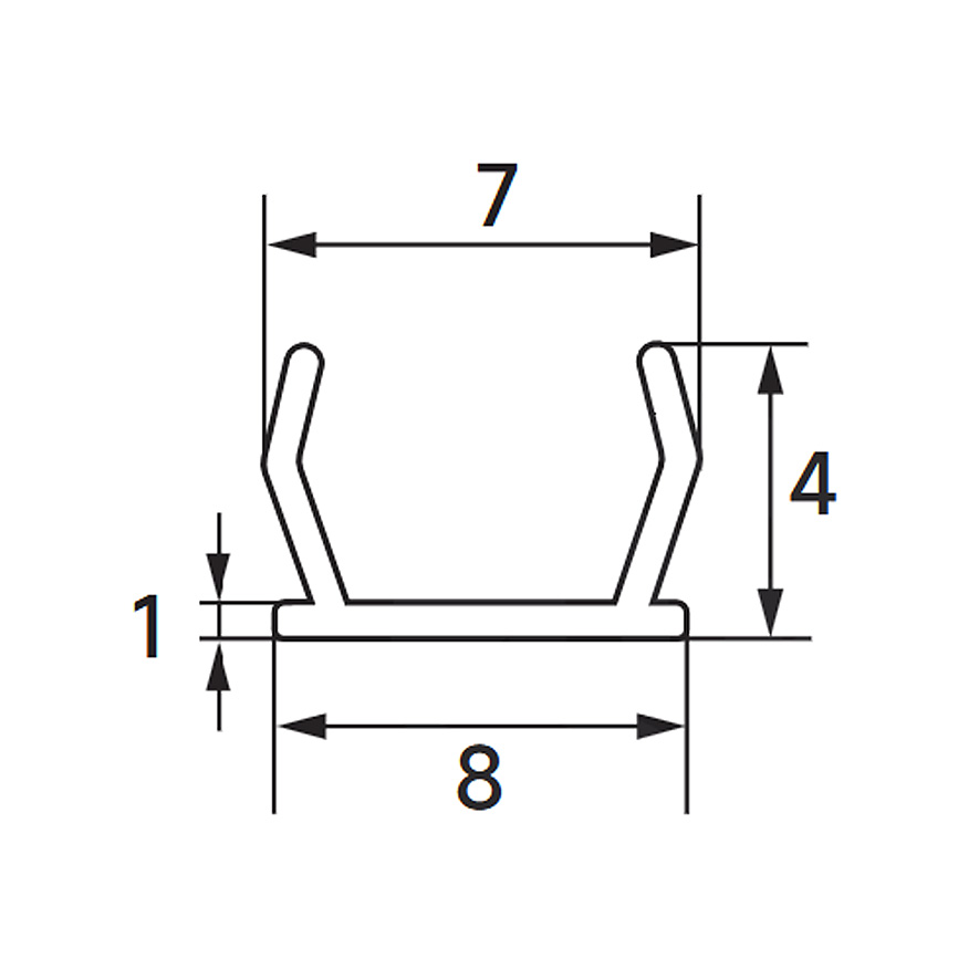 Embellecedor perfil de aluminio (a metros)