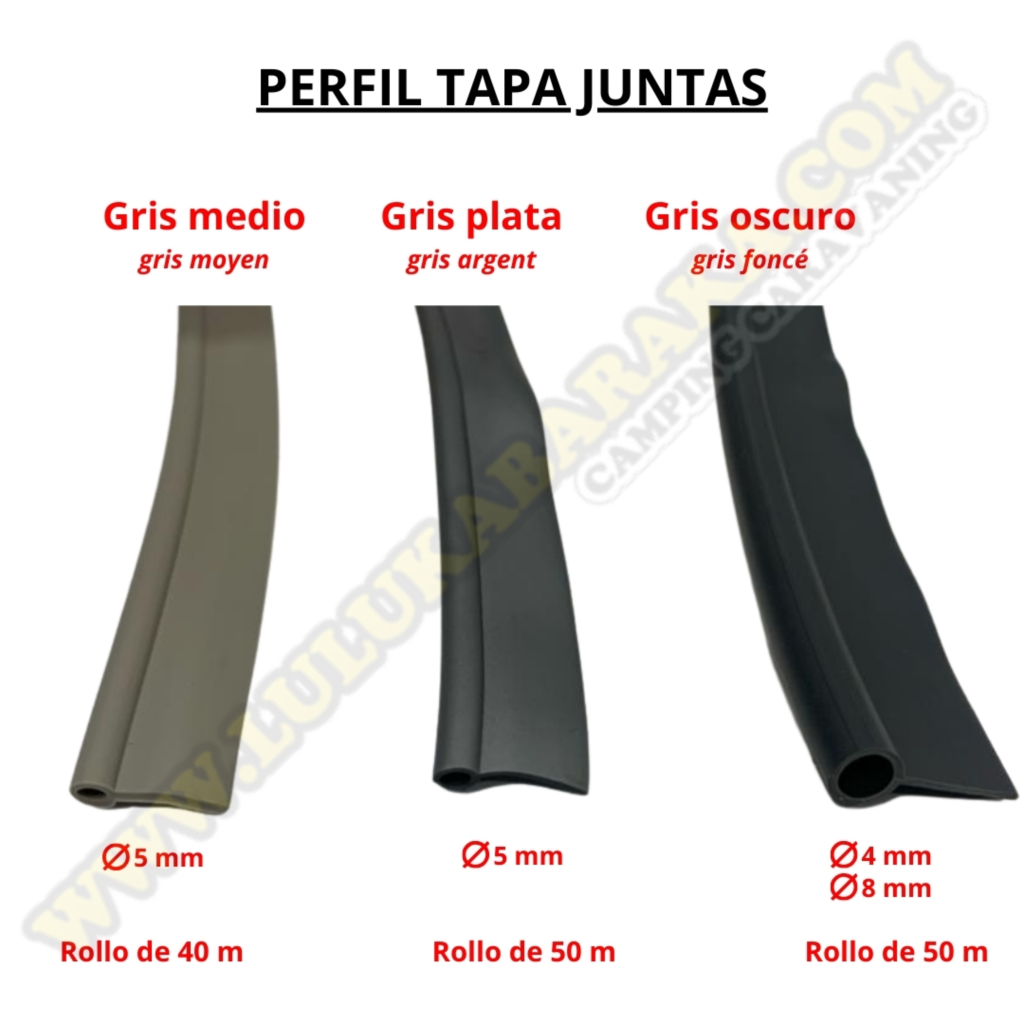 Canto y tapajuntas en rollos completos