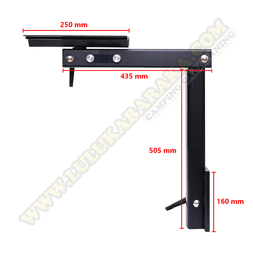 Pie mesa giratorio 360º Negro