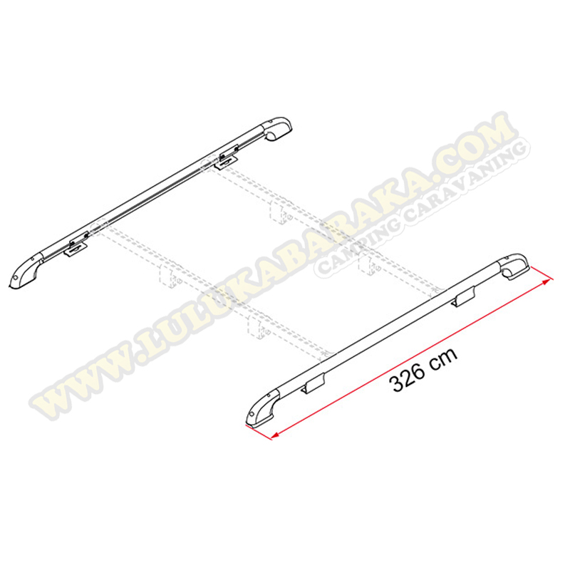 Roof Rail barra de techo (recogido en nuestras instalaciones)