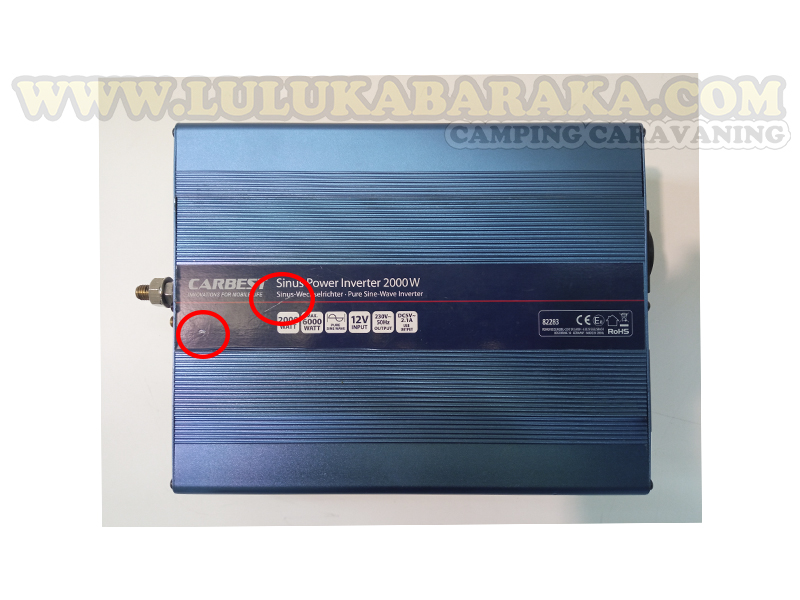 Inversor Carbest Onda Pura 2000W con USB (RASTRO)