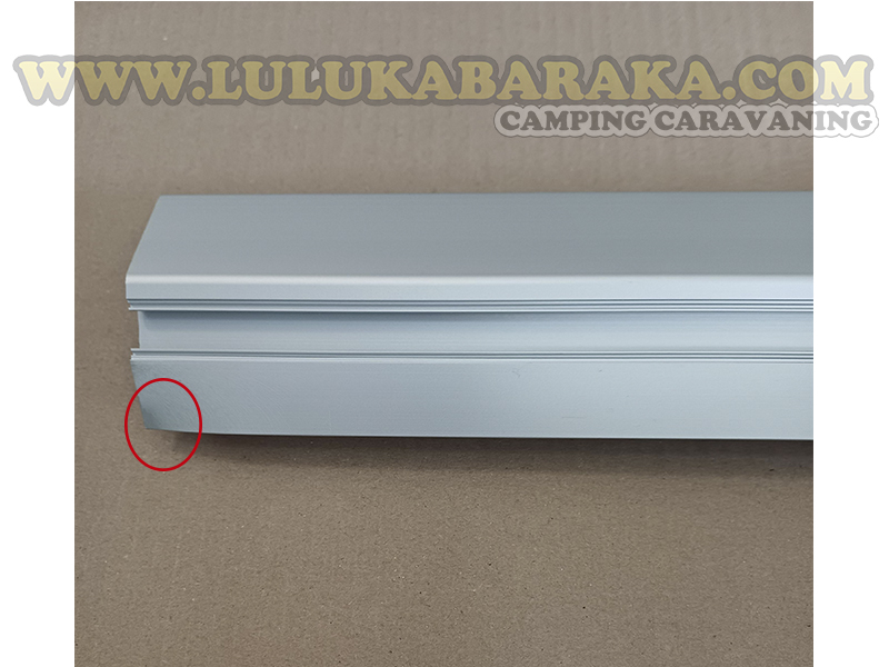 Perfil altillo aluminio con ranura Led 2,10m. Plata Mate (RASTRO)