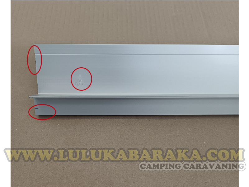 Perfil altillo aluminio con ranura Led 2,10m. Plata Mate (RASTRO)