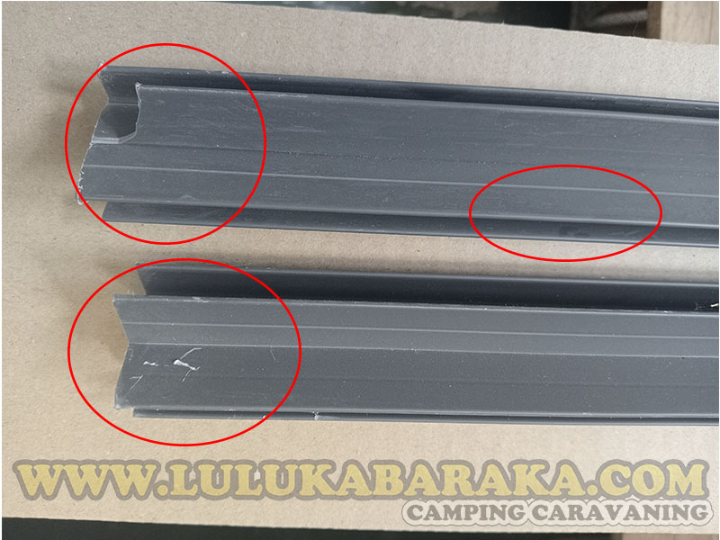 Perfil PVC gris oscuro antigolpes (RASTRO)