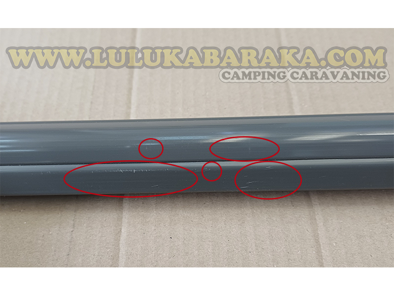 Perfil PVC gris oscuro antigolpes (RASTRO)