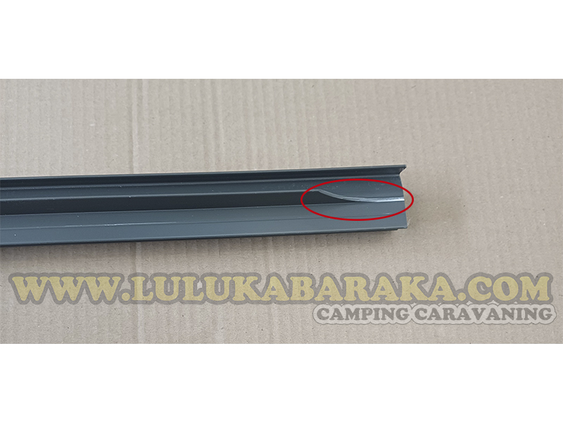 Perfil PVC gris oscuro antigolpes (RASTRO)