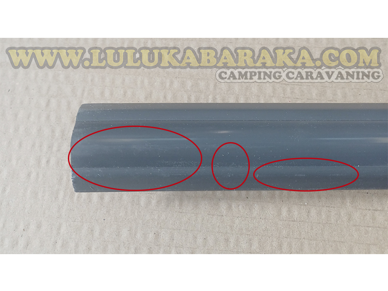 Perfil PVC gris oscuro antigolpes (RASTRO)