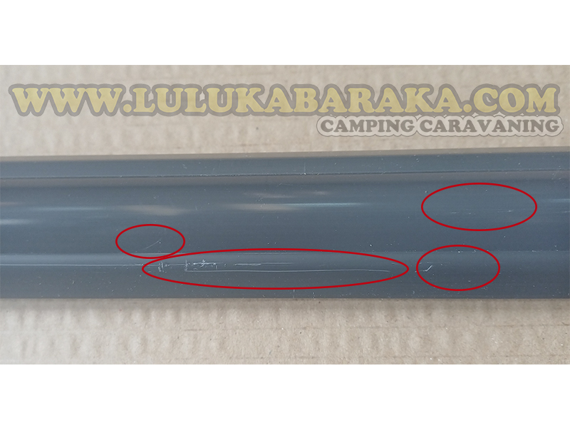 Perfil PVC gris oscuro antigolpes (RASTRO)