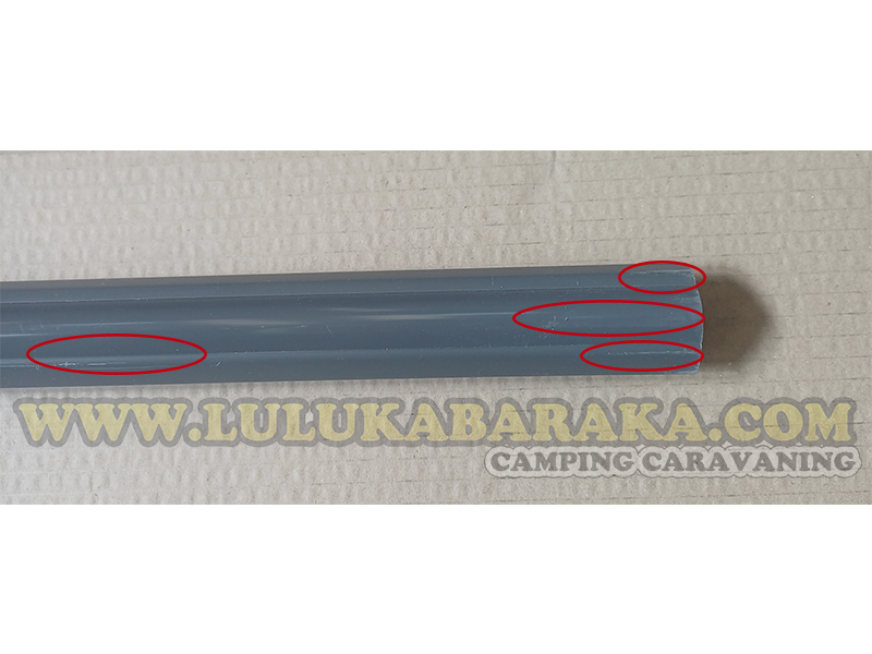 Perfil PVC gris oscuro antigolpes (RASTRO)