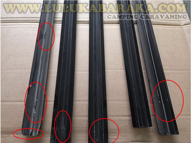 Perfil aluminio 2,15 m lacado negro (ángulo corto) (RASTRO)