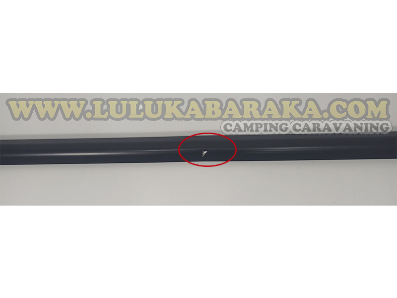 Perfil aluminio 2,15 m lacado negro (ángulo corto) (RASTRO)