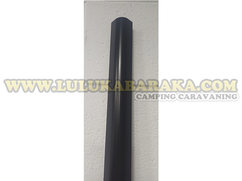 Perfil aluminio 2,15 m lacado negro (ángulo corto) (RASTRO)
