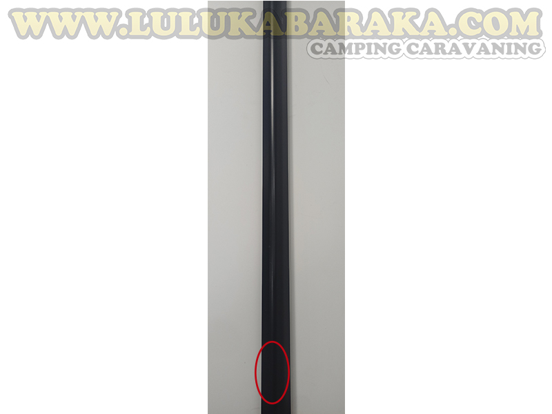 Perfil aluminio 2,15 m lacado negro (ángulo corto) (RASTRO)