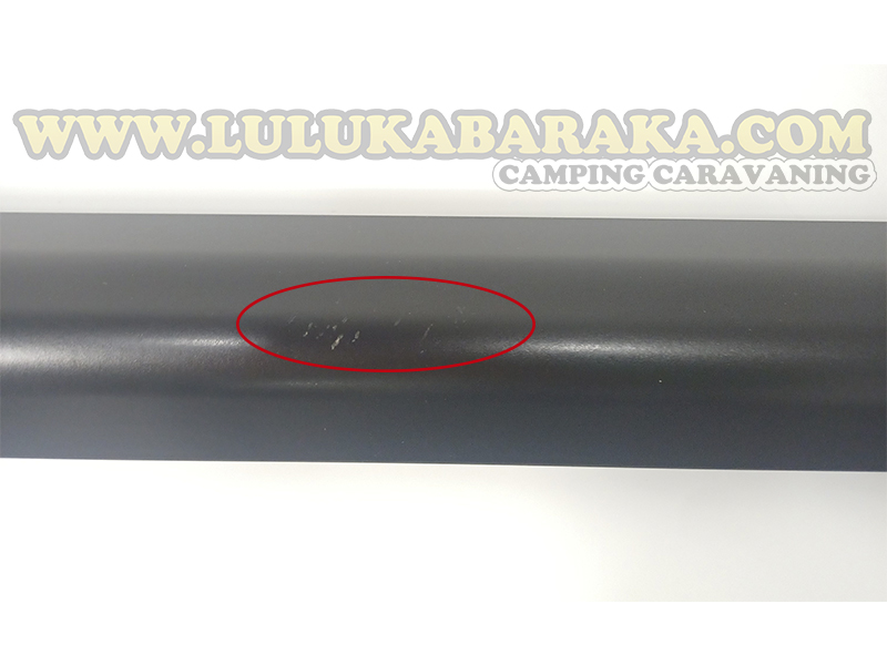 Perfil aluminio 2,15 m lacado negro (ángulo corto) (RASTRO)