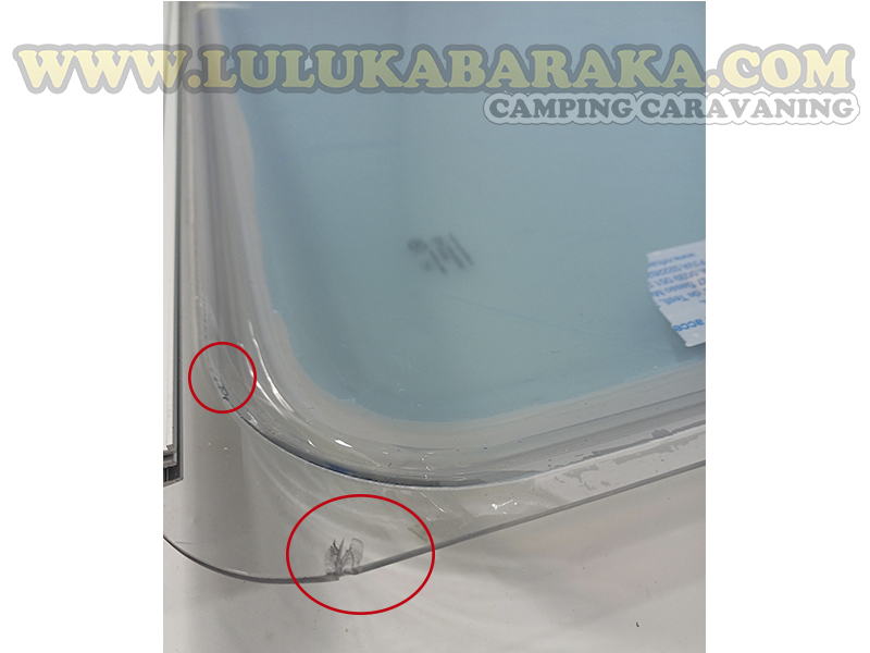 Cristal 1200X520 compatible ventana abatible Polyplastic Gris (RASTRO)