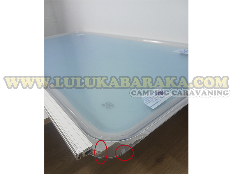 Cristal 1200X520 compatible ventana abatible Polyplastic Gris (RASTRO)