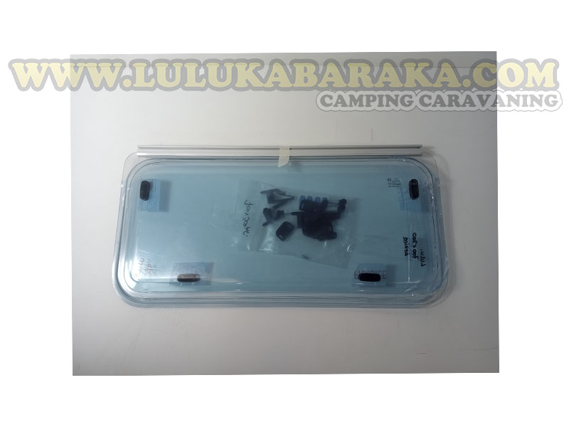 Cristal 700X300 compatible ventana abatible Polyplastic Gris (RASTRO)