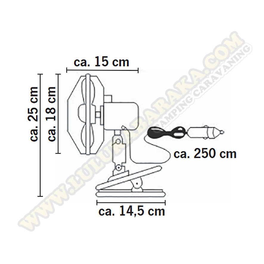 Ventilador oscilante 12V