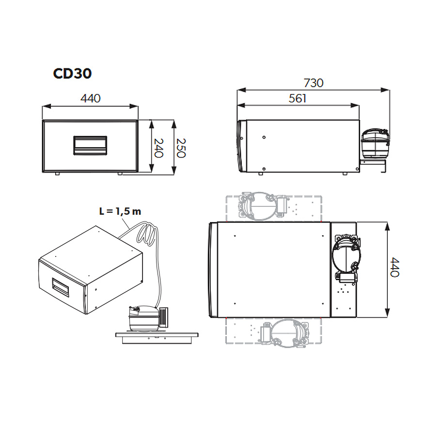 Dometic CoolMatic CD 30 Negra